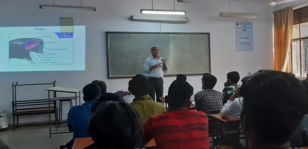 Guest Lecture on Introduction and development on Tyre Technology by Mr. Uday Gudsurkar.webp picture